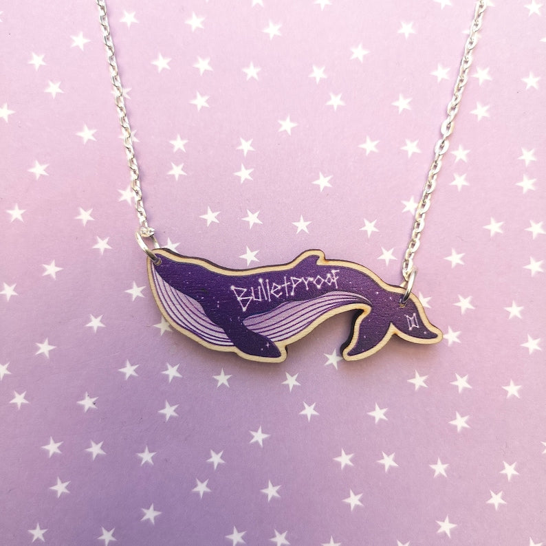 Eco Friendly Wooden 2 Inch Pin - BTS OT7 Bora Bulletproof Whale