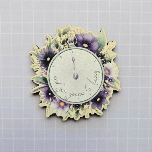 Eco Friendly Wooden 2.5 Inch Pin - BTS OT7 Bangtan Zero O'Clock