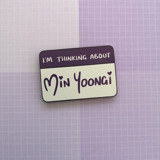 Eco Friendly Wooden 2 Inch Pin - SDL Fanchant Suga Yoongi