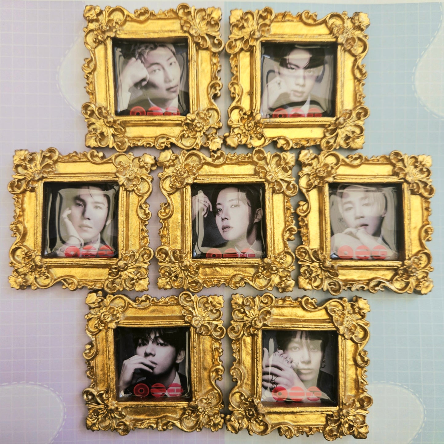 Chunky 3D Photo Frame Style Magnet - BTS