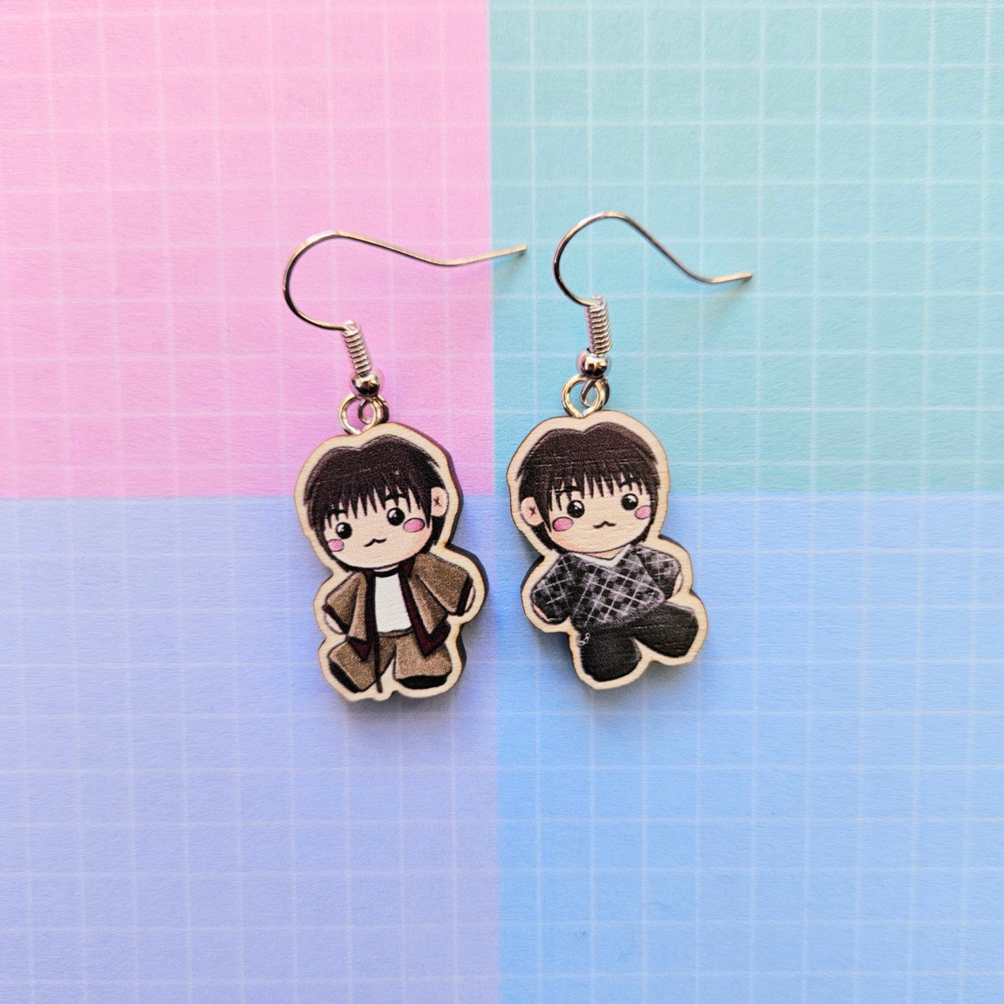 Eco Friendly 1 Inch Wooden Dangle Earrings - Happy Showcase Jin