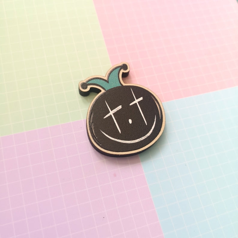 Eco Friendly Wooden 1.5 Inch Pin - Jack In The Box Hobi Jhope