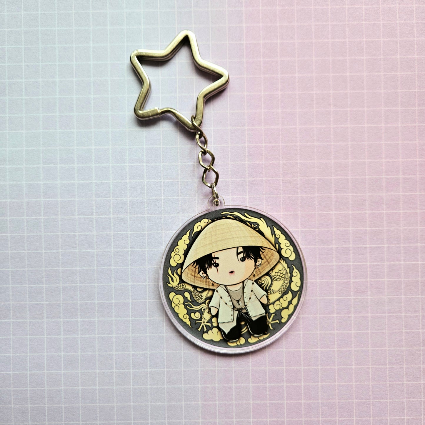 Eco Friendly Acrylic Double Sided 2 Inch Keychain - Daechwita Yoongi Suga Agust D