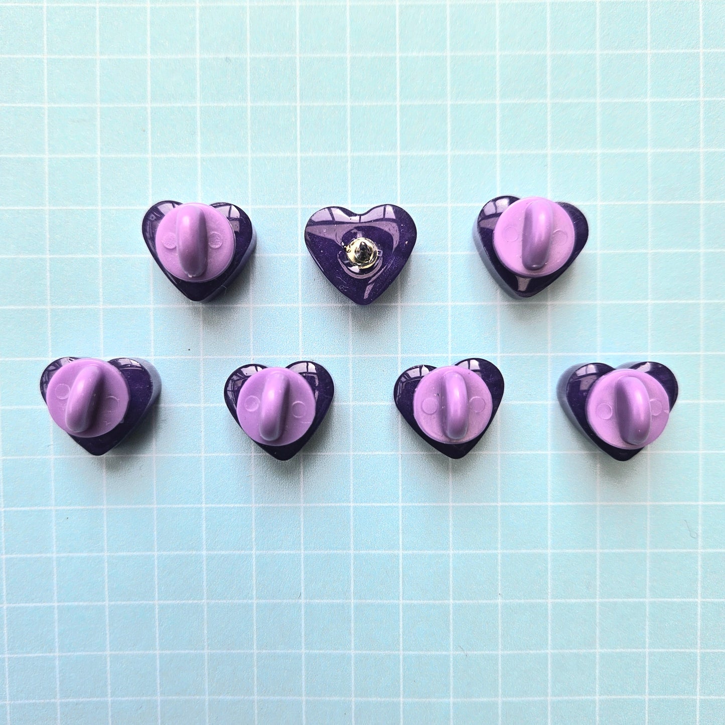 Handmade Resin Mini Filler Pin Set of 7 - BTS OT7 Bora Hearts