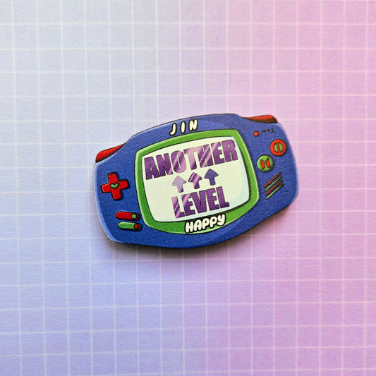 Eco Friendly Wooden 2 Inch Pin - Another Level Jin Happy