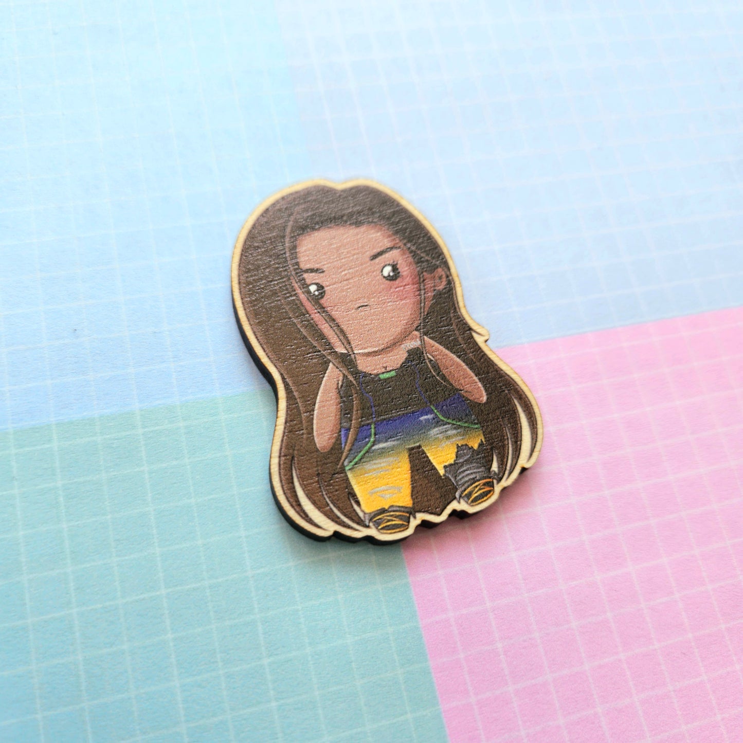 Eco Friendly Wooden 2 Inch Pin - ALNST