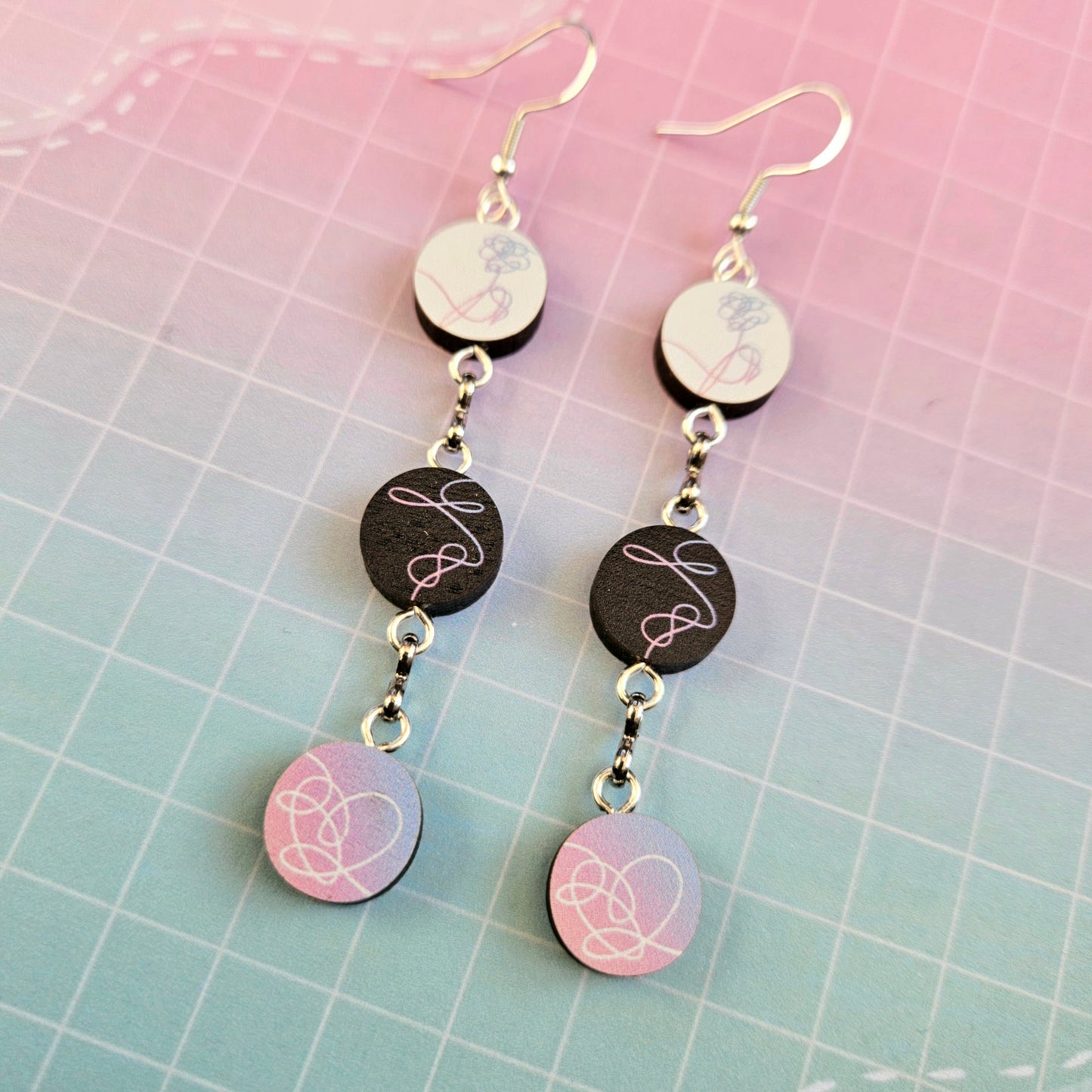Eco Friendly Wooden Handmade Earrings- Love Yourself