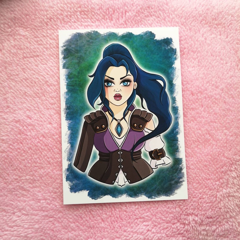 A5 Matte or Luster Heavyweight Paper Print - Jinx, Vi and Caitlyn