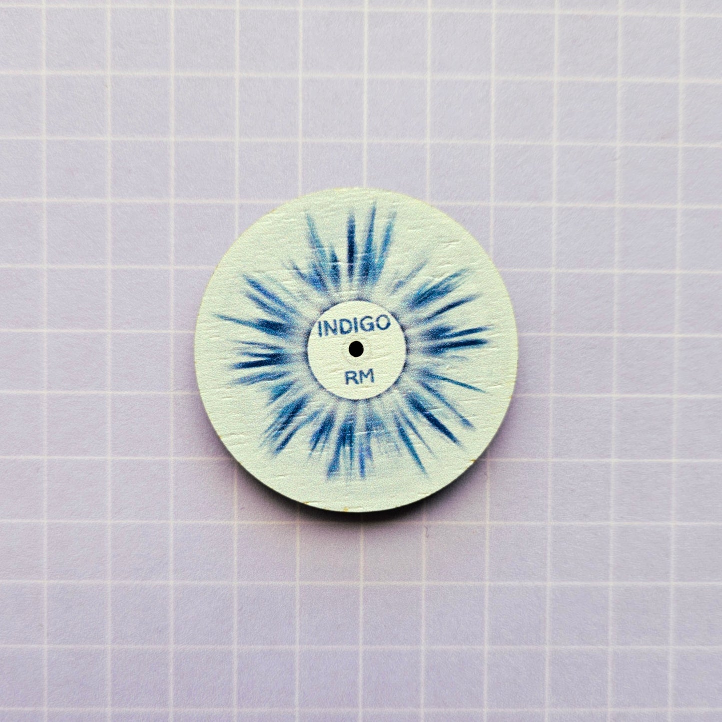 Eco Friendly Wooden 1.5 Inch Pin - Indigo Layover Jack In The Box Vinyl CD