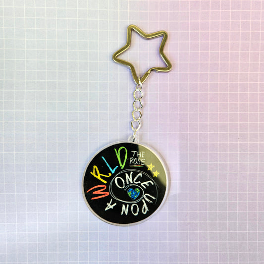 Eco Friendly Acrylic Double Sided 2 Inch Keychain - The Rose Once Upon a WRLD