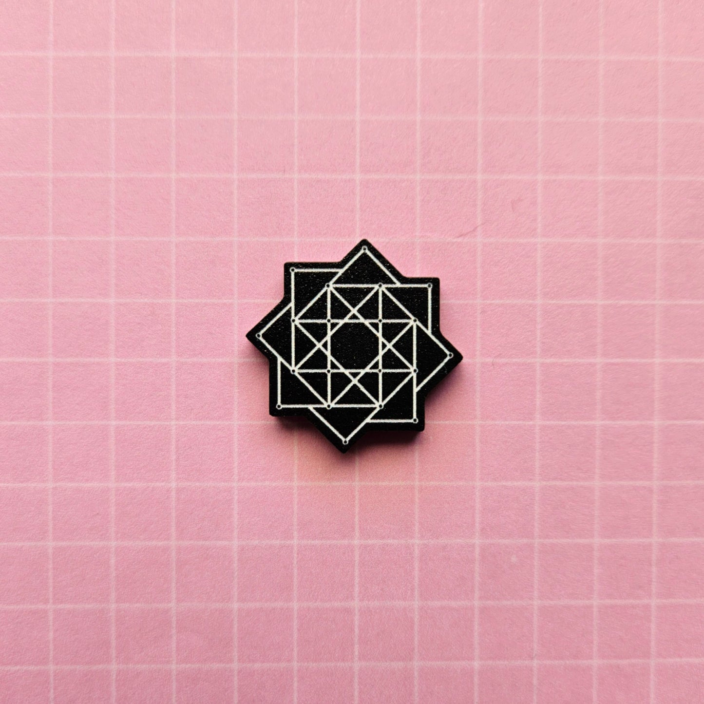 Eco Friendly Wooden 1 Filler Inch Pin or Necklace - The Rose Logo