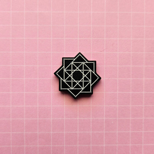 Eco Friendly Wooden 1 Filler Inch Pin or Necklace - The Rose Logo