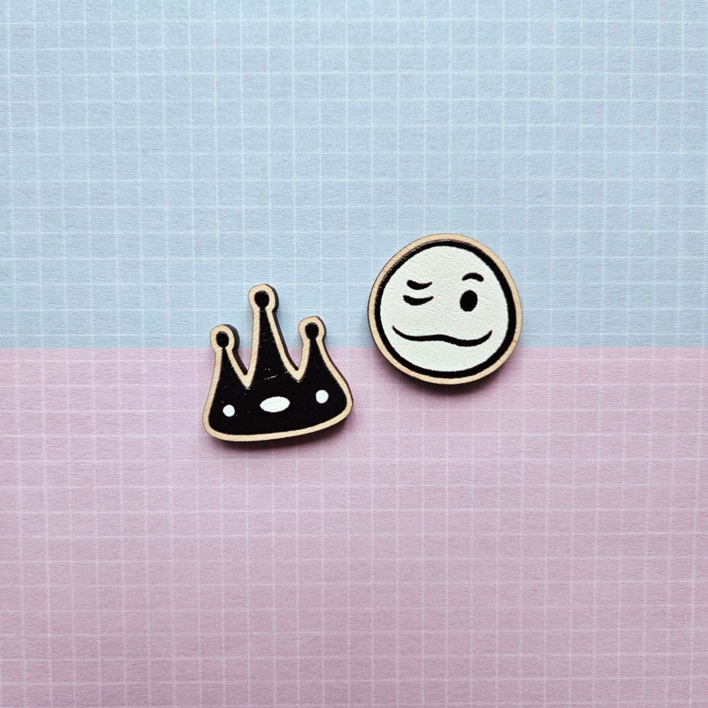 Eco Friendly Wooden 1 Inch Filler Pin Pair - Jungkook JK Tattoo