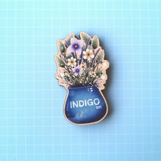 Namjoon Indigo Wildflower Pin