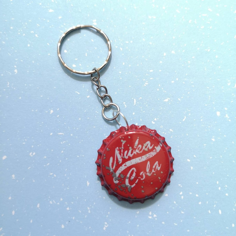 Nuka Cola Bottle Cap - Keyring, Necklace or Pin
