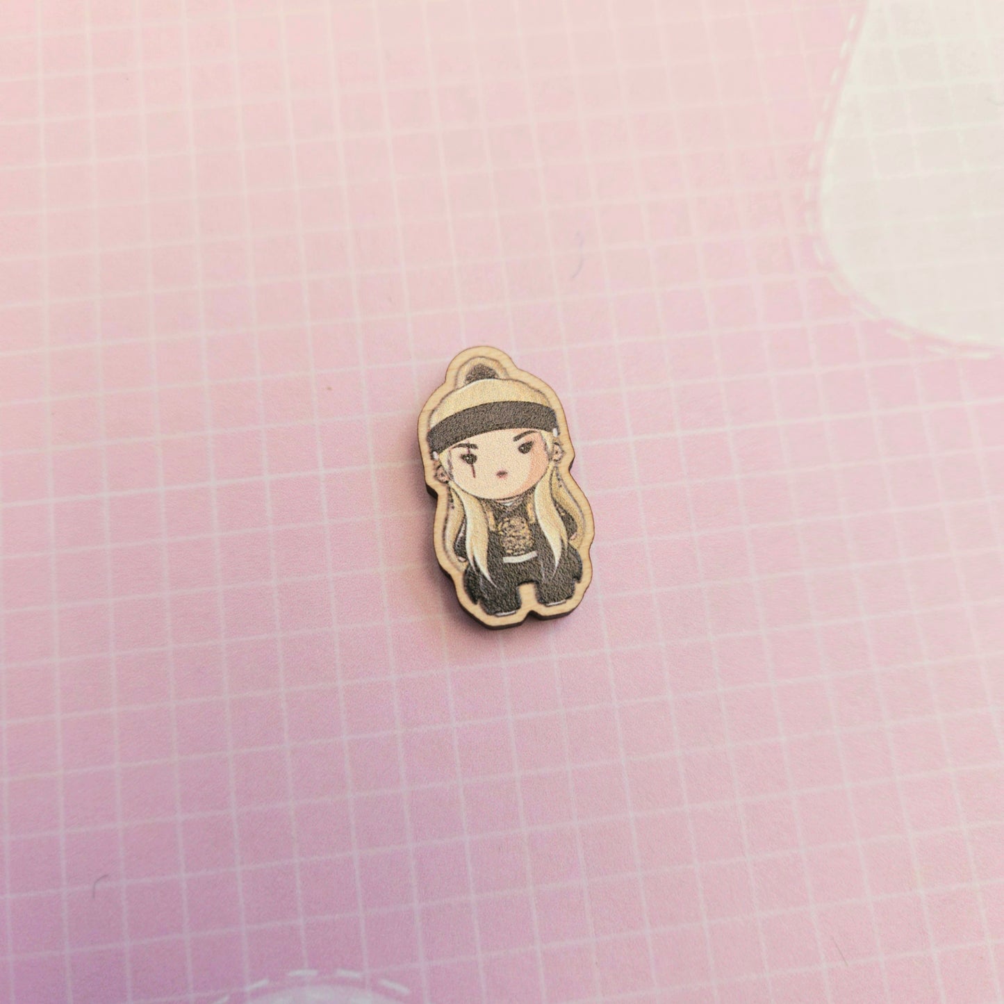 Eco Friendly Wooden 1 Inch Filler Pin or Necklace - Mini Daechwita