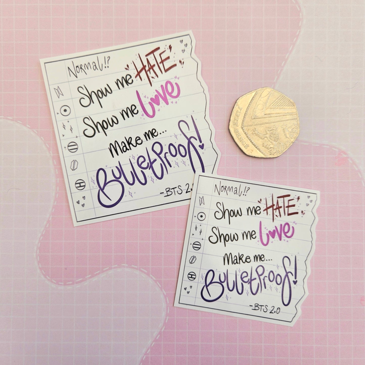 Glossy Small or Large Sticker - Normal Notepad