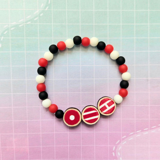 Handmade Eco Friendly Wood and Beaded Bracelet - Arirang