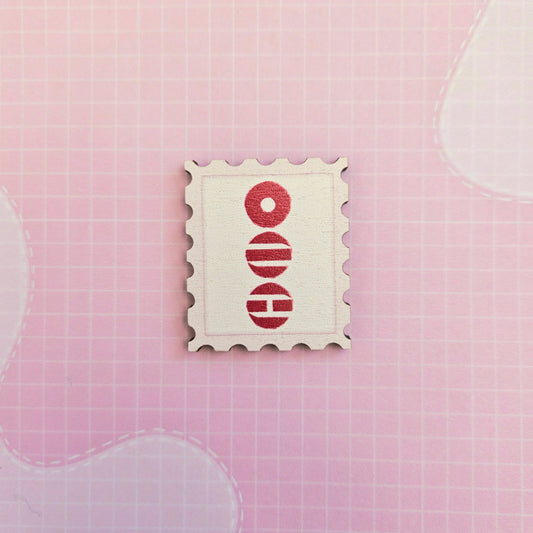 Eco Friendly Wooden 1.5 Inch Pin - Arirang Stamp