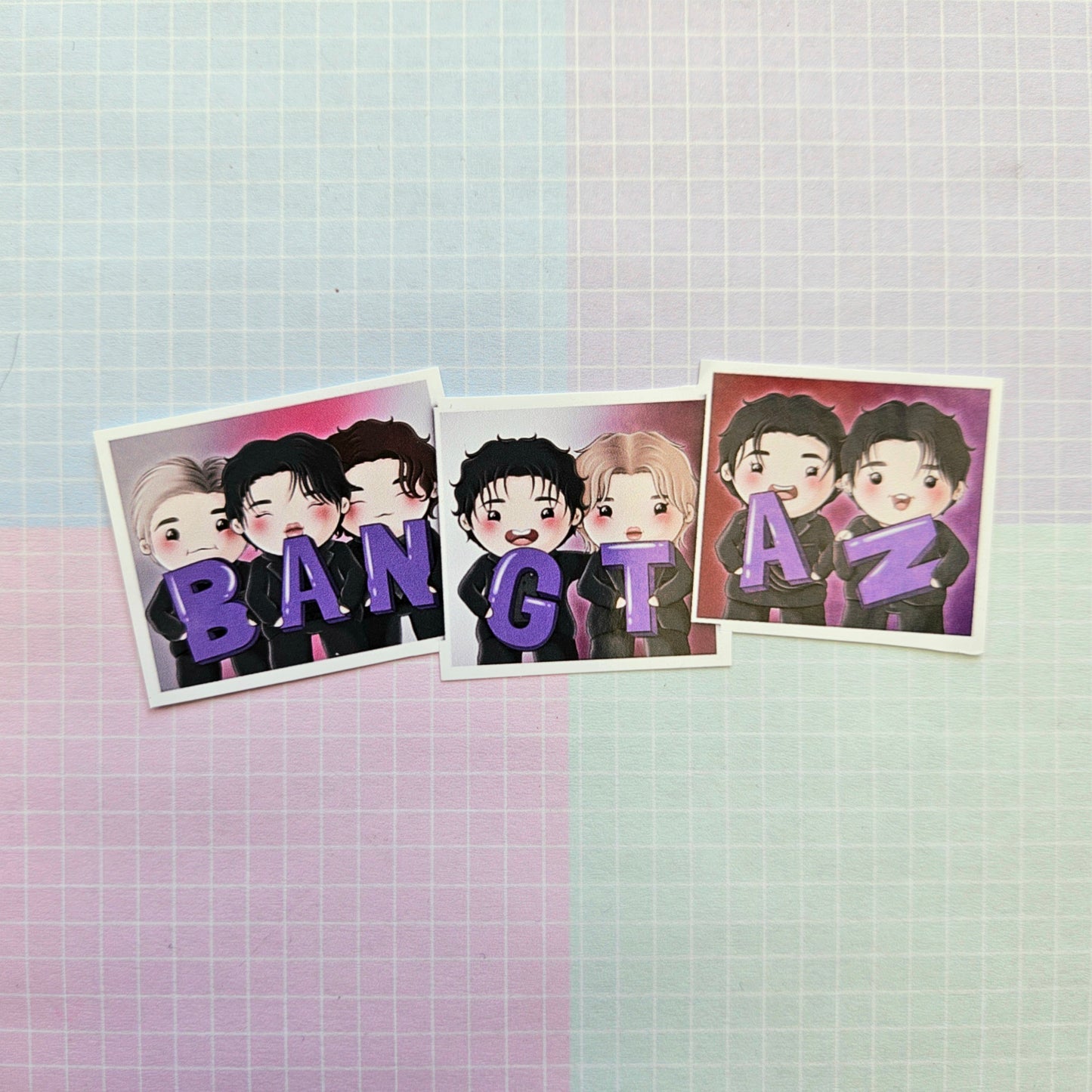 Glossy Small or Large Sticker - Bangtan Polaroids
