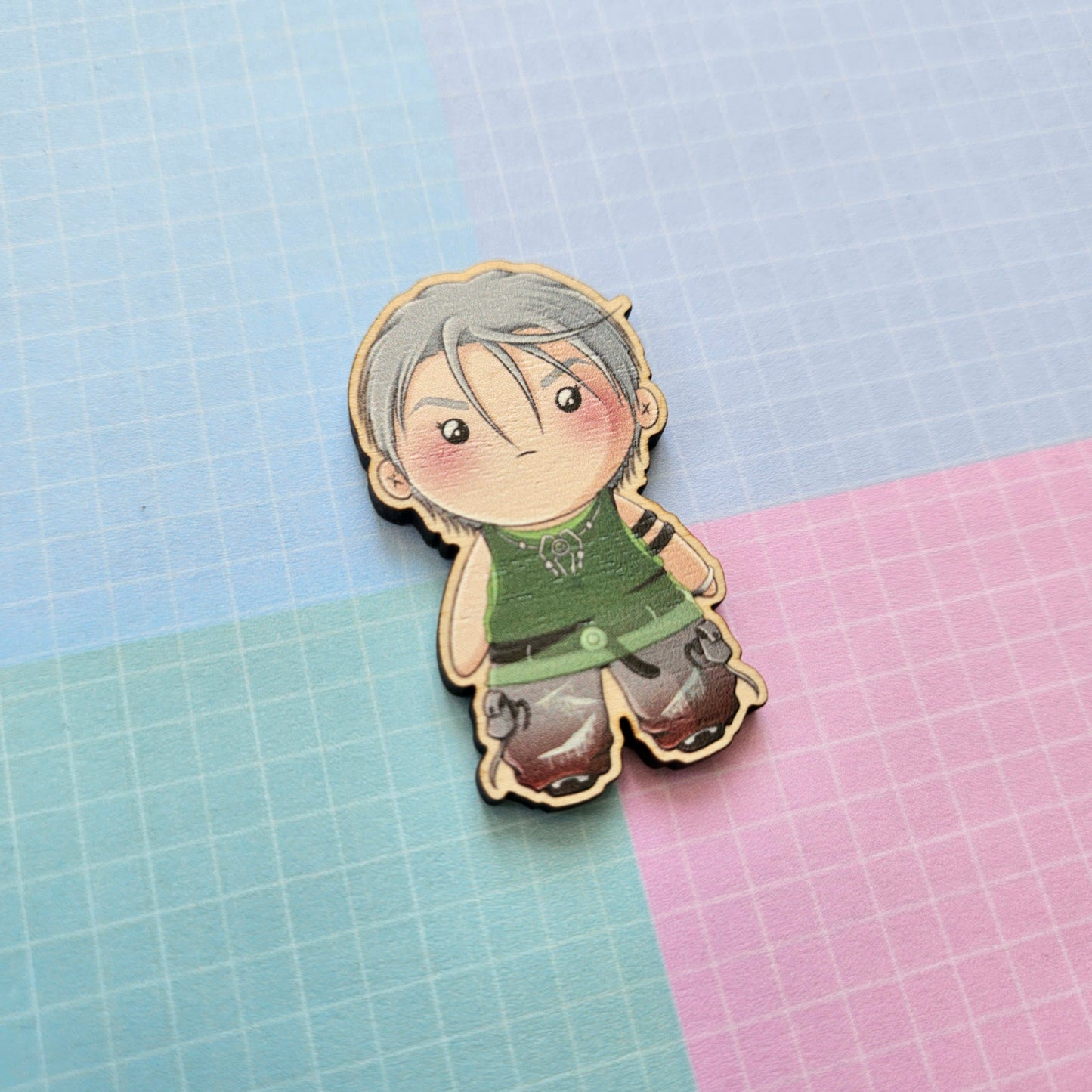 Eco Friendly Wooden 2 Inch Pin - ALNST