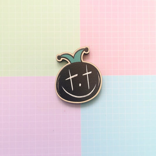 Eco Friendly Wooden 1.5 Inch Pin - Jack In The Box Hobi Jhope