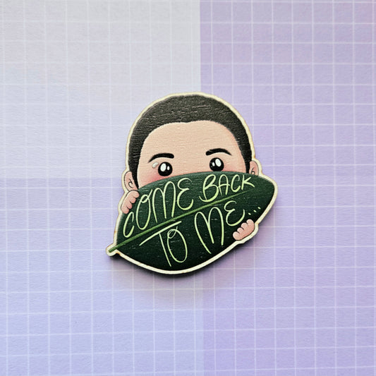 Eco Friendly Wooden 2 Inch Pin - Come Back To Me Kim Namjoon RM
