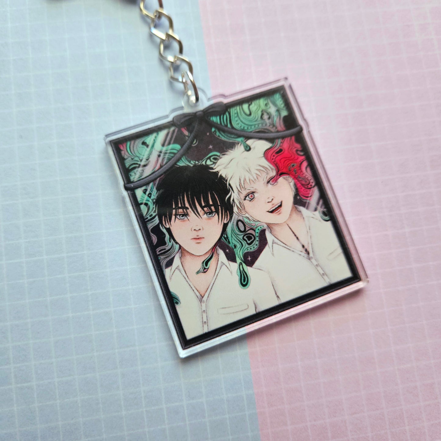 Eco Friendly Acrylic Double Sided 2 Inch Keychain - TSHD Hikaru and Yoshiki